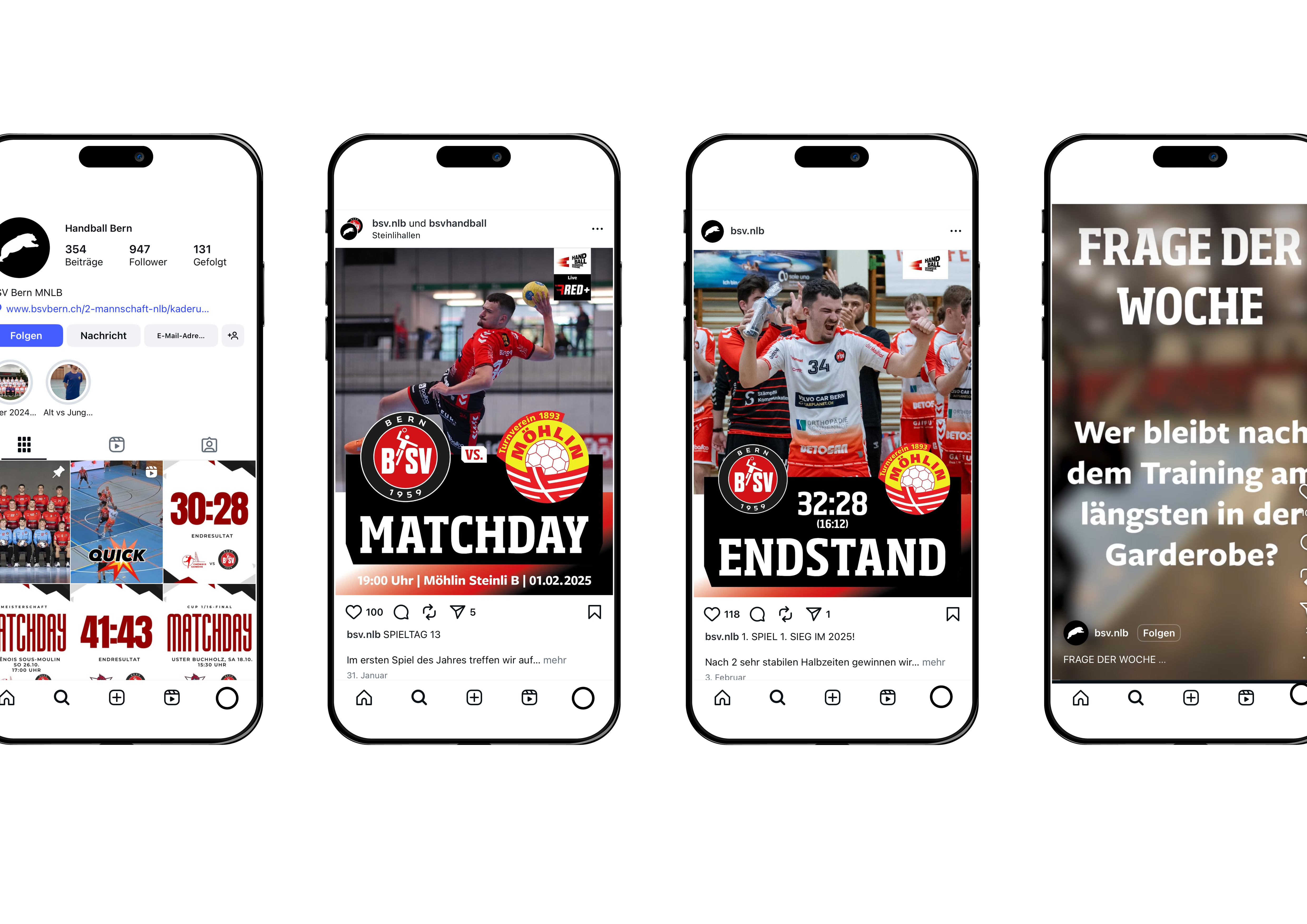 Social Media Auftritt – Handball Bern